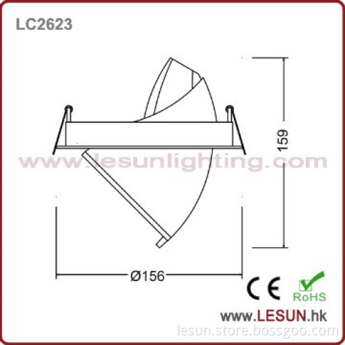 Cut hole 145mm 35W led ceiling lights for museum lighting LC7216X